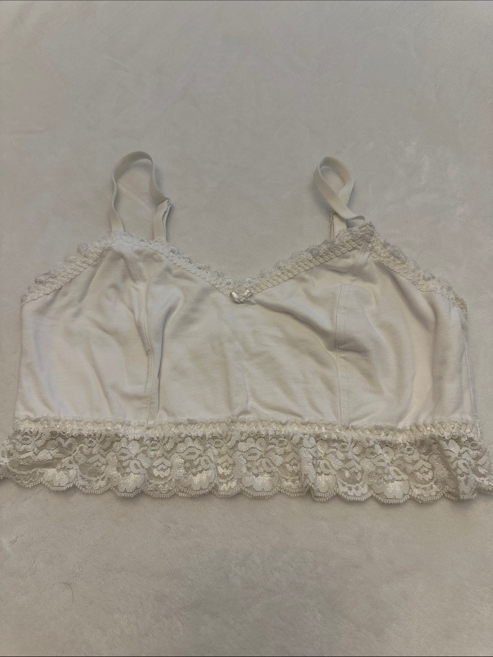 PINK Victoria's Secret Cream Lace Bralette- size large